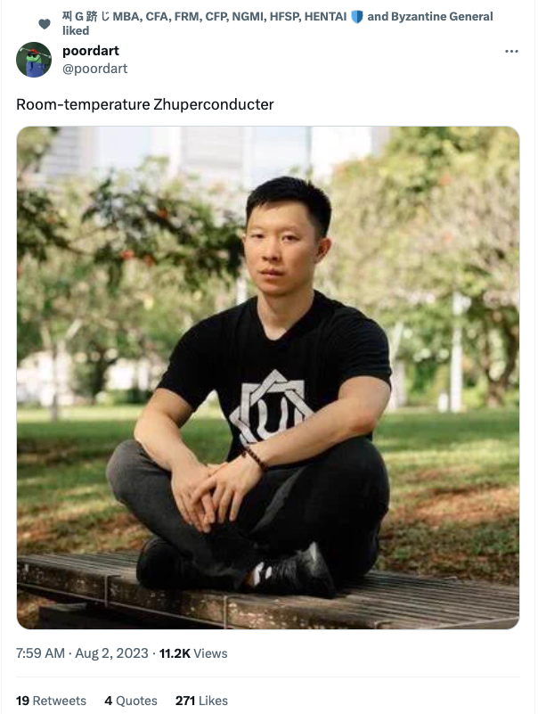 Meme tagged crypto, shitpost, superconductor, three-arrows-capital